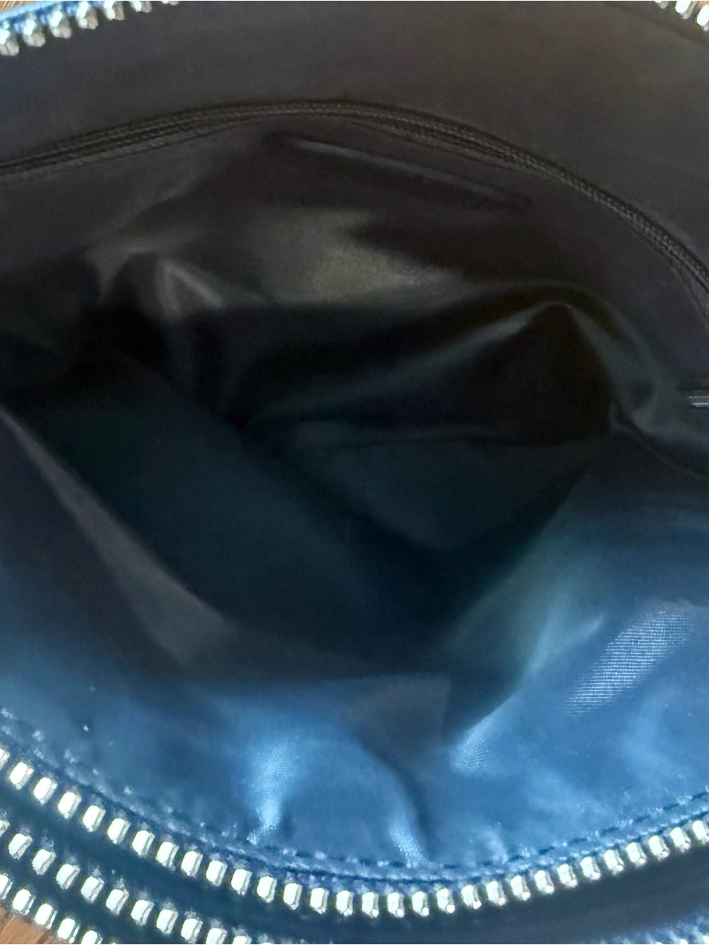 Vintage 90s/Y2K Overland dark blue leather crossbody bag - Picture 6 of 7